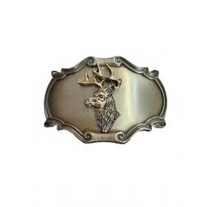 Vintage Raintree Buck Head Belt Buckle
